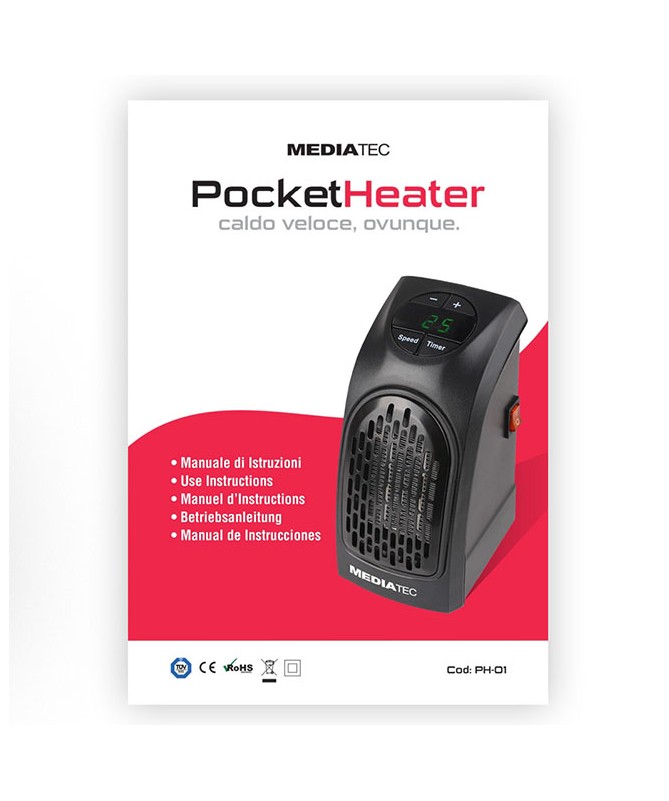 Pocket Heater stufa elettrica portatile a basso consumo PH-01