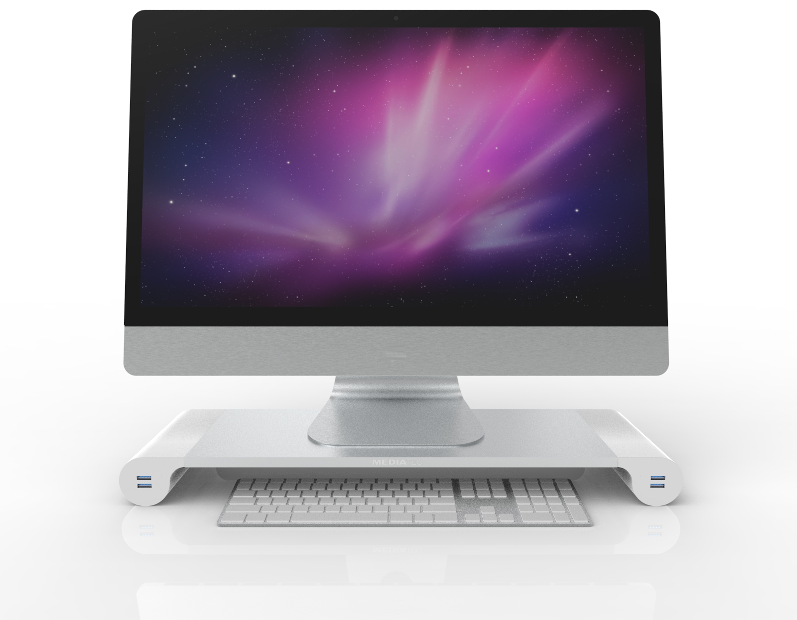 Space Bar Supporto Monitor Laptop Desktop Organizer 4 Porte Usb Sb-01 –  MediaTec
